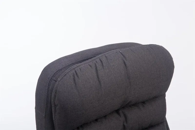 Fauteuil de bureau ergonomique et confortable jusqu'à 235 kg en tissu gris foncé et métal chromé 10_0002403