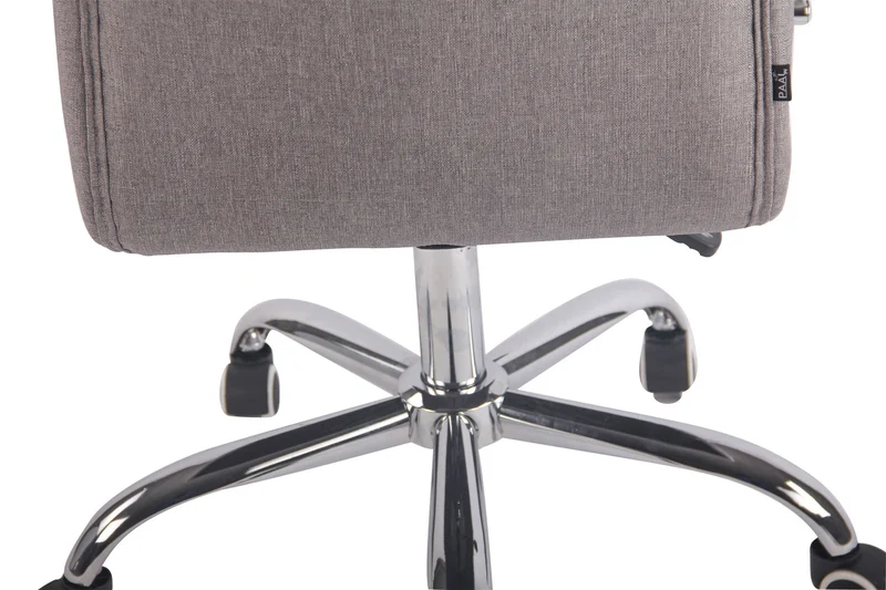 Fauteuil de bureau sur roulettes hauteur réglable pivotant accoudoirs en tissu gris 10_0002471