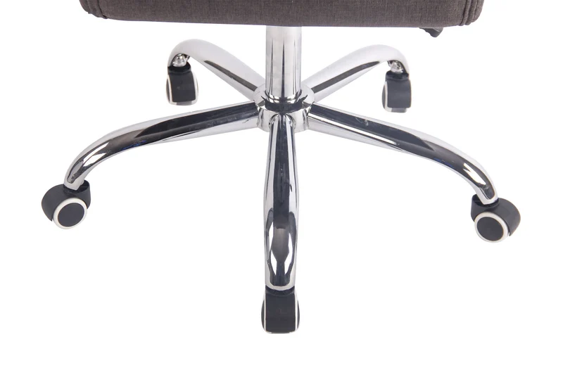 Fauteuil de bureau sur roulettes hauteur réglable pivotant accoudoirs en tissu gris foncé 10_0002470