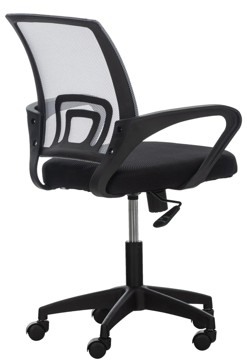 Chaise de bureau sur roulettes avec accoudoirs hauteur réglable en microfibre gris 10_0002357