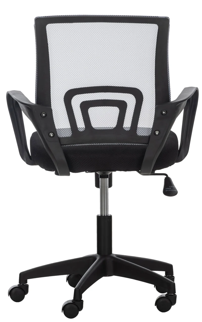 Chaise de bureau sur roulettes avec accoudoirs hauteur réglable en microfibre gris 10_0002357
