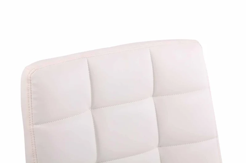 Fauteuil de bureau sur roulettes hauteur réglable pivotant accoudoirs en PVC blanc 10_0002458