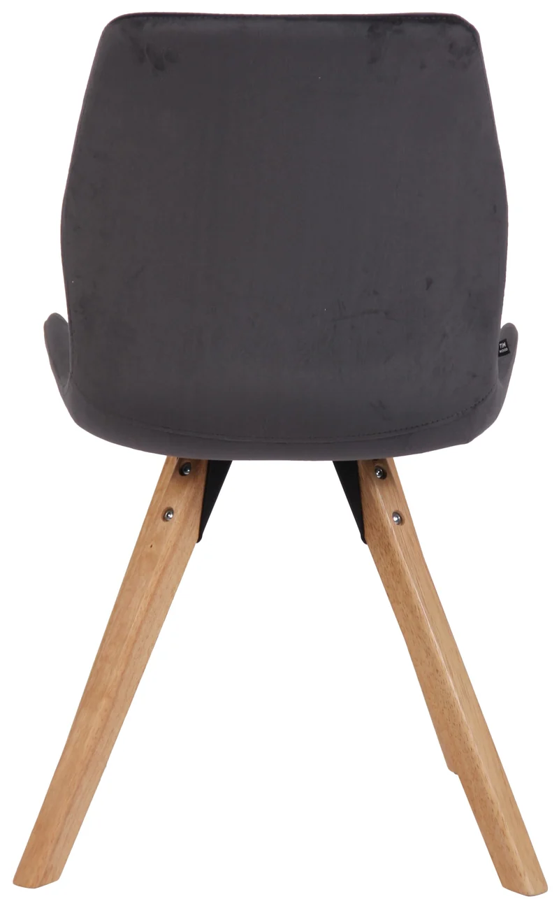 Chaise de salle à manger x1 style scandinave en tissu velours gris foncé 10_0002309