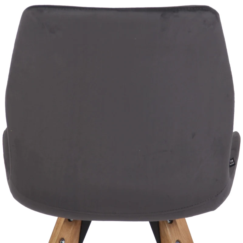 Chaise de salle à manger x1 style scandinave en tissu velours gris foncé 10_0002309