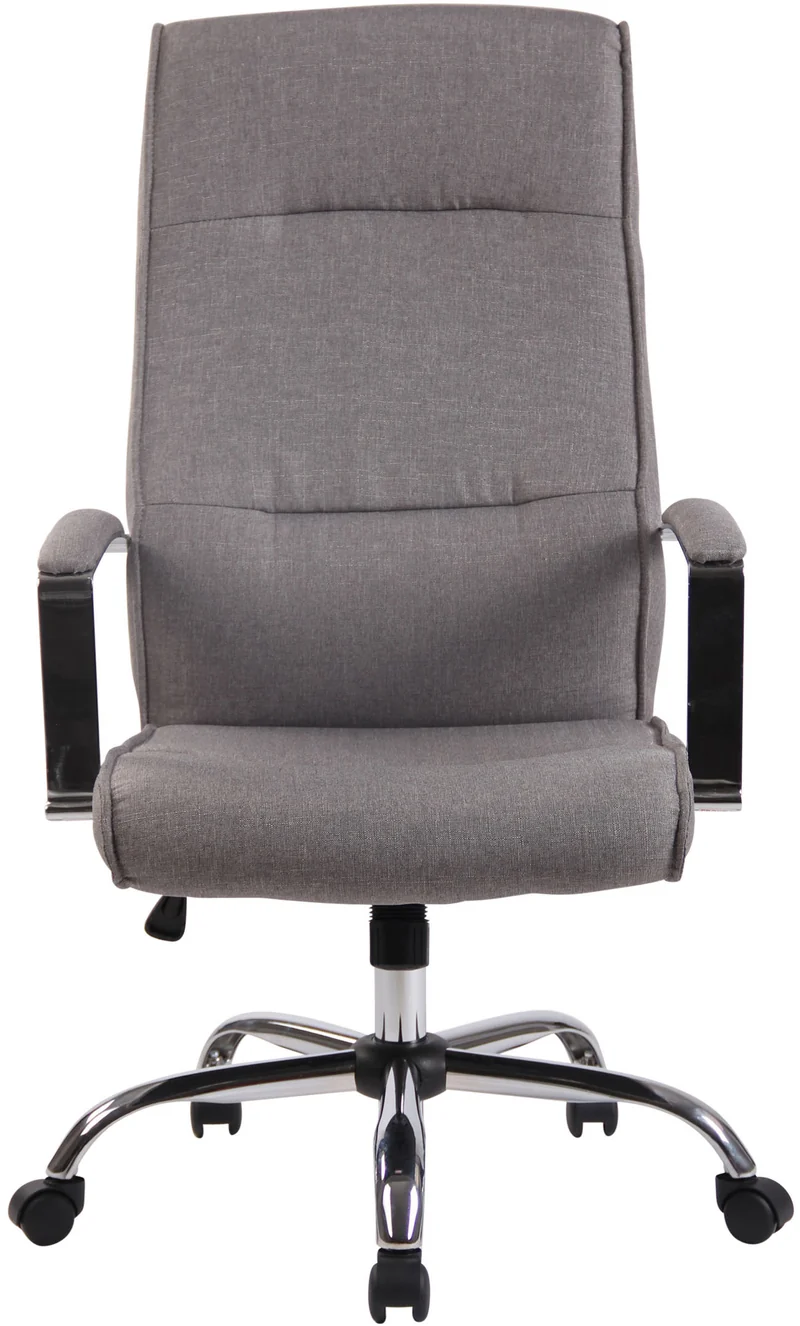 Fauteuil de bureau sur roulettes mécanisme de balance hauteur réglable en tissu gris 10_0002609