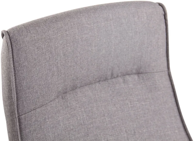 Fauteuil de bureau sur roulettes mécanisme de balance hauteur réglable en tissu gris 10_0002609