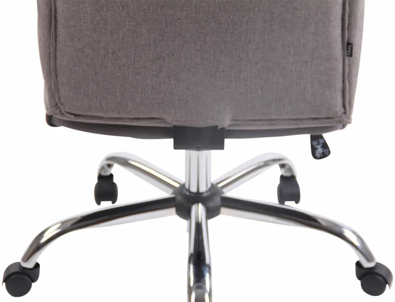 Fauteuil de bureau sur roulettes mécanisme de balance hauteur réglable en tissu gris 10_0002609