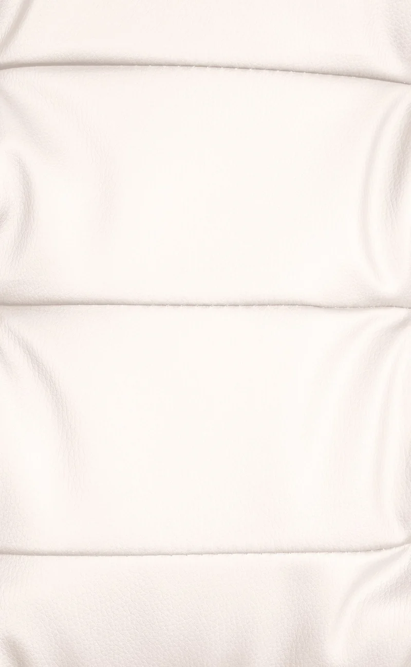 Fauteuil de bureau ergonomique généreusement rembourrée avec repose-pieds en PVC blanc et métal chromé 10_0002569