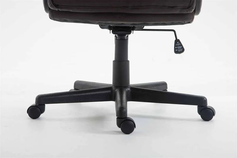 Fauteuil de bureau XL sur roulettes avec accoudoirs mécanisme d'inclinaison plastique PVC marron 10_0002716