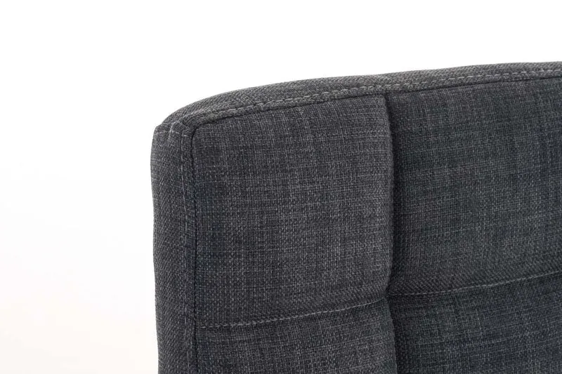 Chaise de bureau mécanisme d'inclinaison hauteur réglable en tissu gris et métal chromé 10_0002483