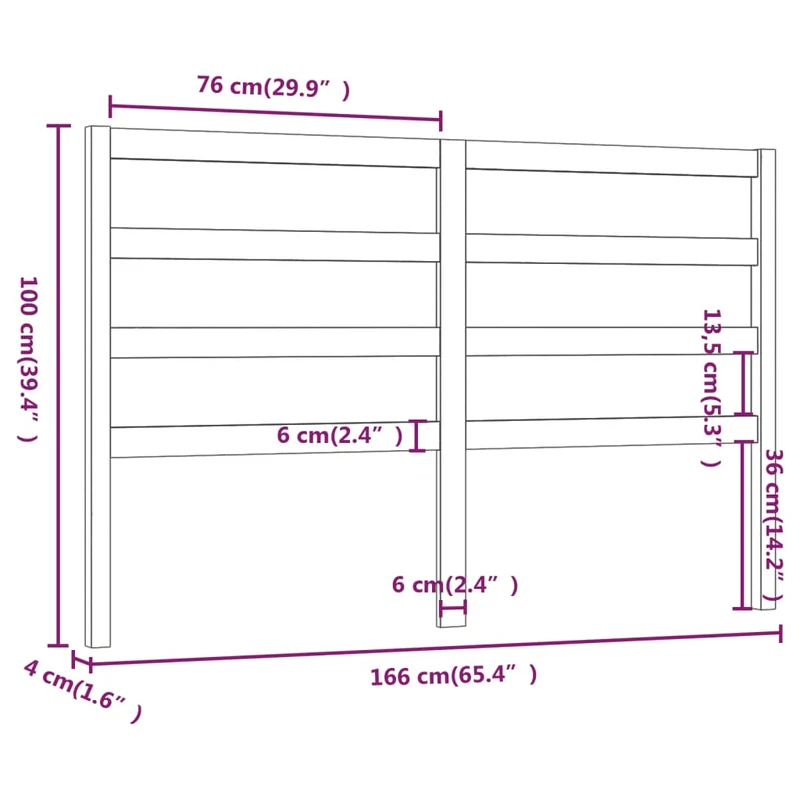 Tête de lit accessoire couchage chambre à coucher meuble 166 x 4 x 100 cm bois de pin blanc TDL0203789