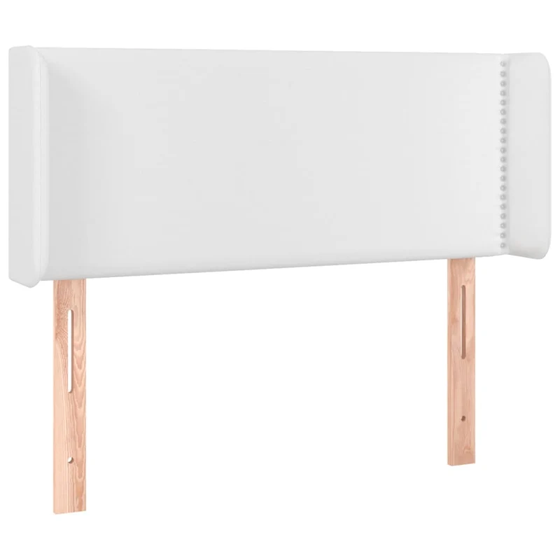 Tête de lit accessoire couchage chambre à coucher meuble avec rebord latéral 103 x 16 x 78/88 cm synthétique blanc TDL0205800