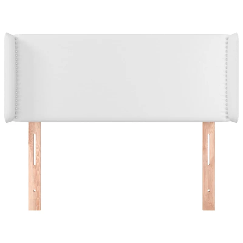 Tête de lit accessoire couchage chambre à coucher meuble avec rebord latéral 103 x 16 x 78/88 cm synthétique blanc TDL0205800