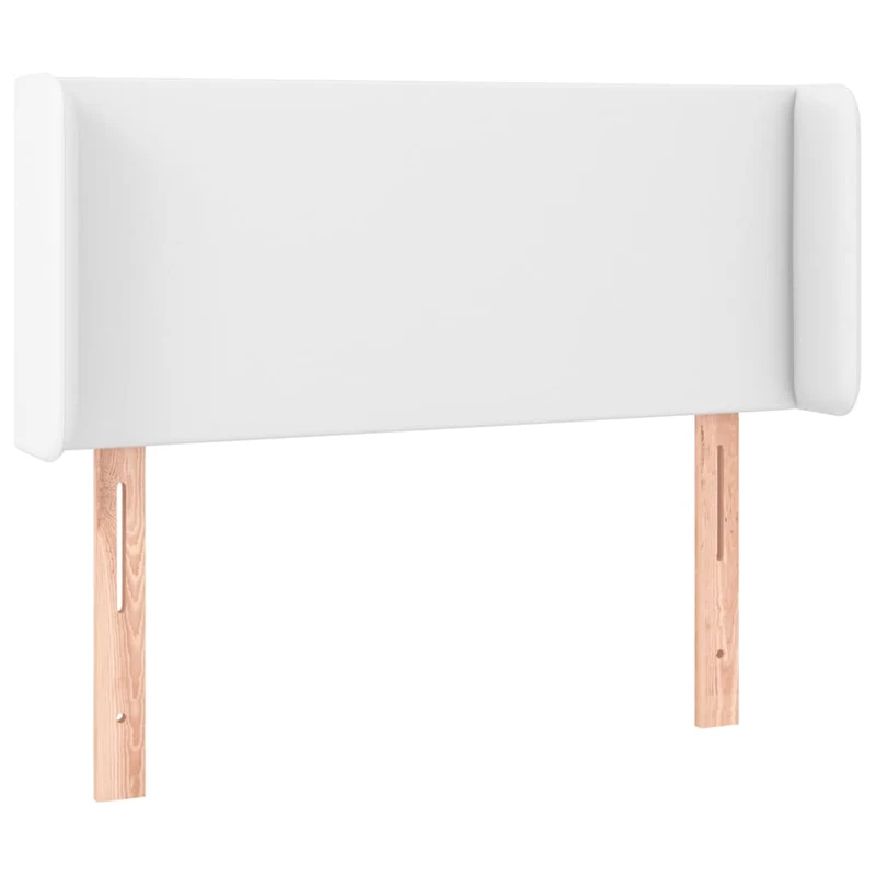 Tête de lit accessoire couchage chambre à coucher meuble avec rebord latéral 103 x 16 x 78/88 cm synthétique blanc TDL0205799