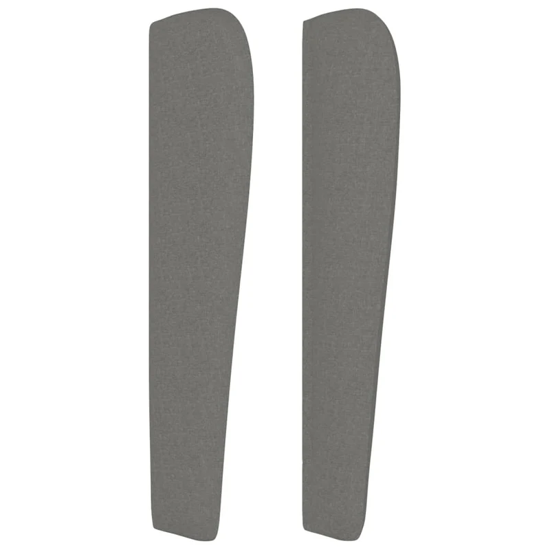 Tête de lit accessoire couchage chambre à coucher meuble capitonné avec rebord latéral 83 x 23 x 118/128 cm tissu gris foncé TDL0204893