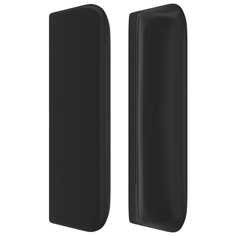 Tête de lit accessoire couchage chambre à coucher meuble capitonné avec rebord latéral 93 x 16 x 78/88 cm synthétique noir TDL0204408