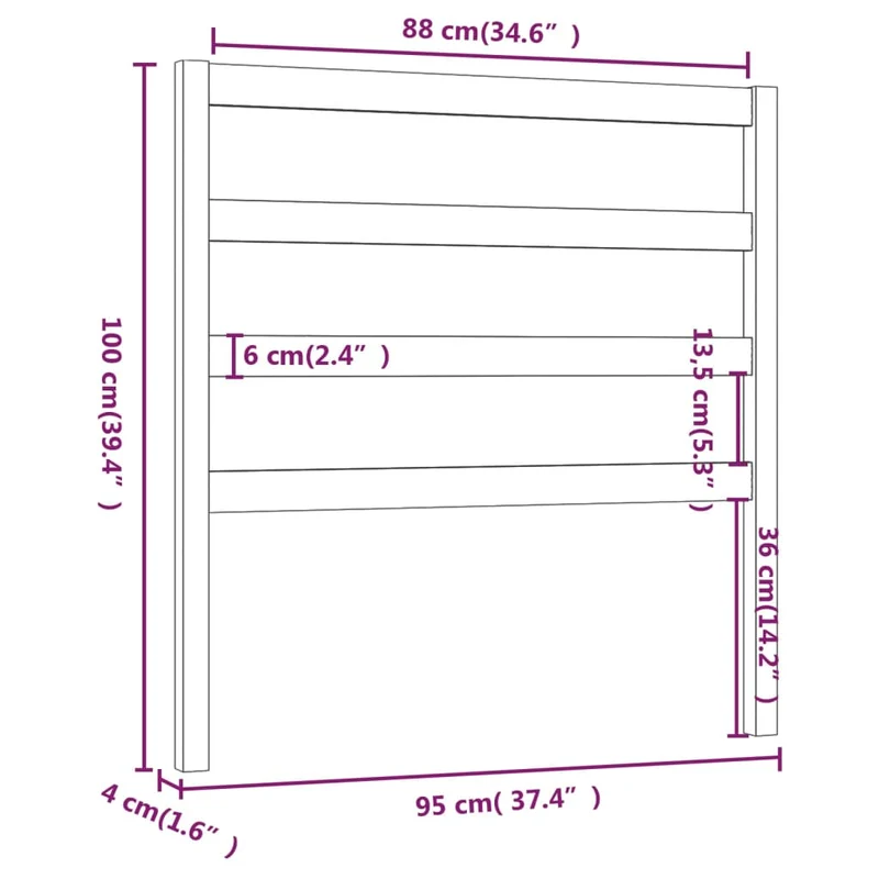 Tête de lit accessoire couchage chambre à coucher meuble 95 x 4 x 100 cm bois blanc TDL0203658