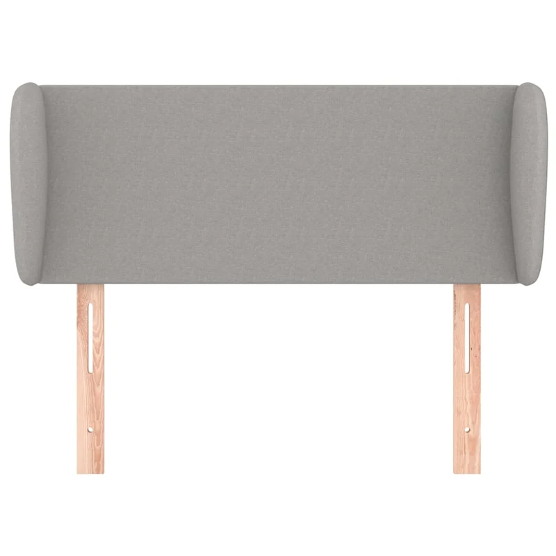 Tête de lit accessoire couchage chambre à coucher meuble avec rebord latéral 103 x 23 x 78/88 cm tissu gris clair TDL0205287