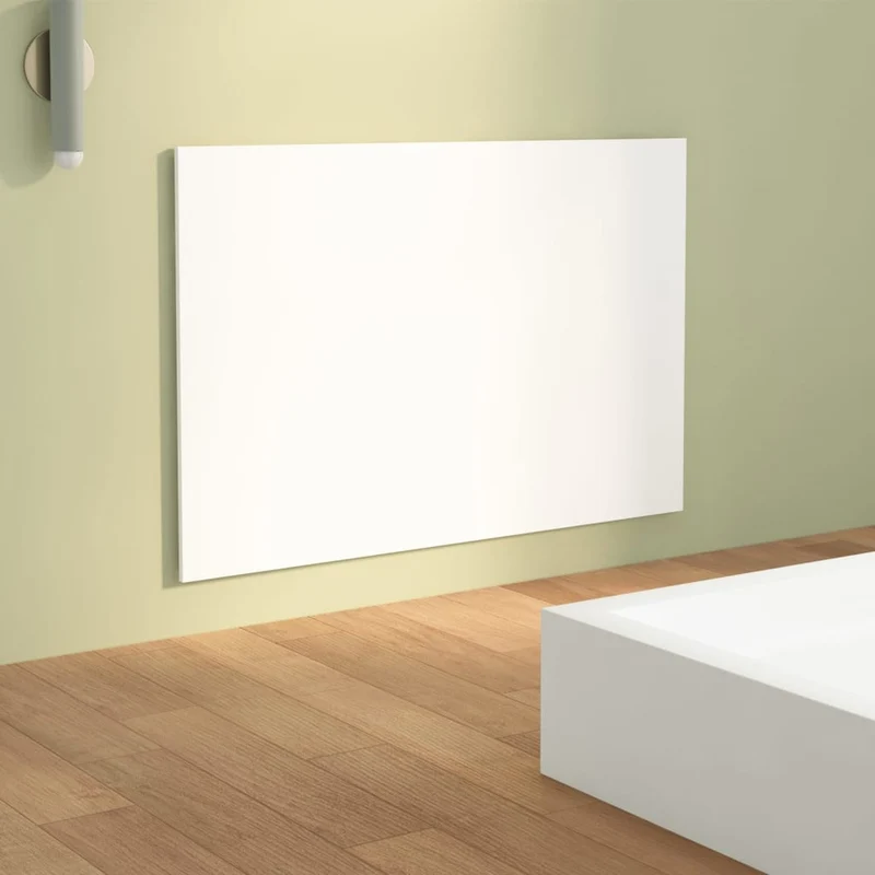 Tête de lit accessoire couchage chambre à coucher meuble 120 x 1,5 x 80 cm MDF blanc TDL0203936