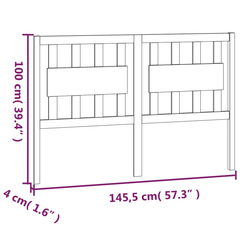 Tête de lit accessoire couchage chambre à coucher meuble 145,5 x 4 x 100 cm bois de pin blanc TDL0203865