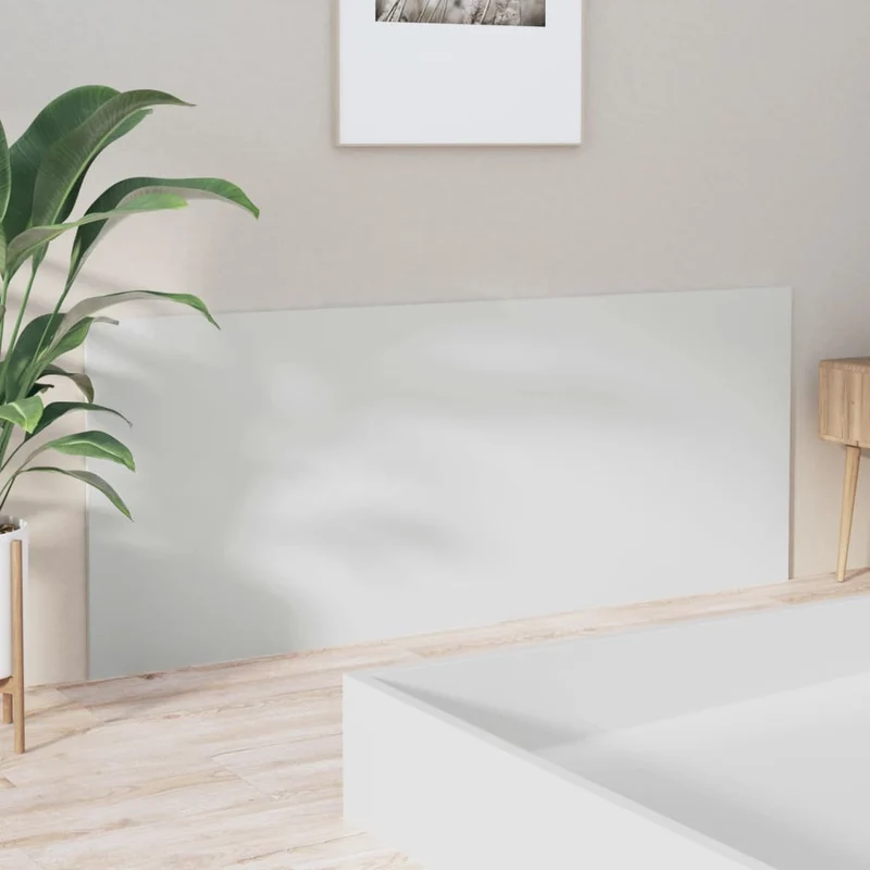 Tête de lit accessoire couchage chambre à coucher meuble 200 x 1,5 x 80 cm MDF blanc TDL0203635