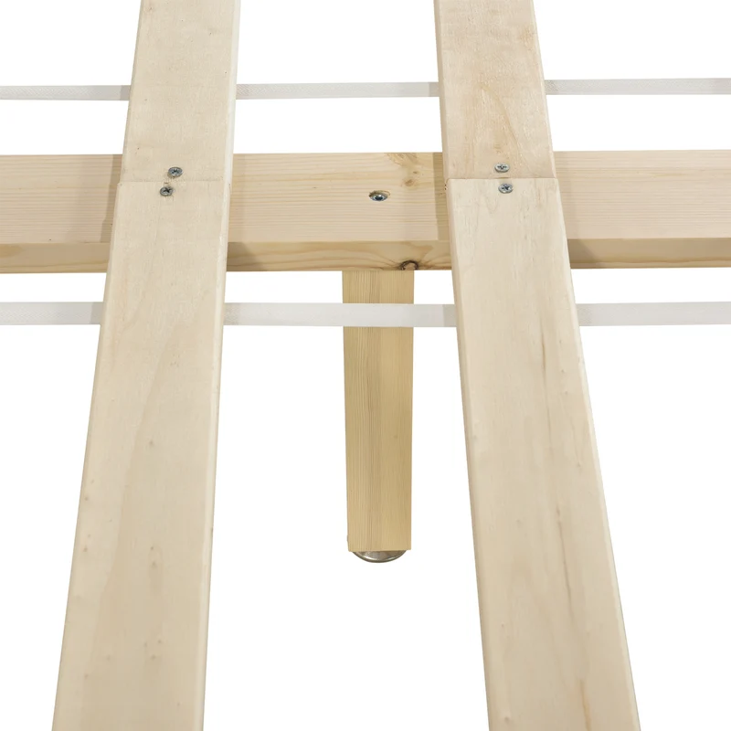 Lit adultes en bois de pin gris foncé 2 personnes avec sommier à lattes 180 x 200 cm 03_0002703