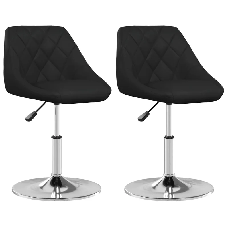 Lot de 2 chaises de salle à manger cuisine design moderne synthétique noir CDS020846