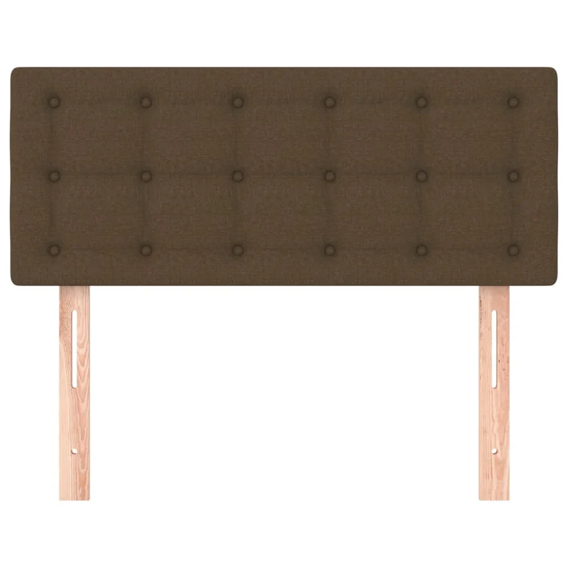 Tête de lit accessoire couchage chambre à coucher meuble 100 x 5 x 78/88 cm tissu marron foncé TDL0203138