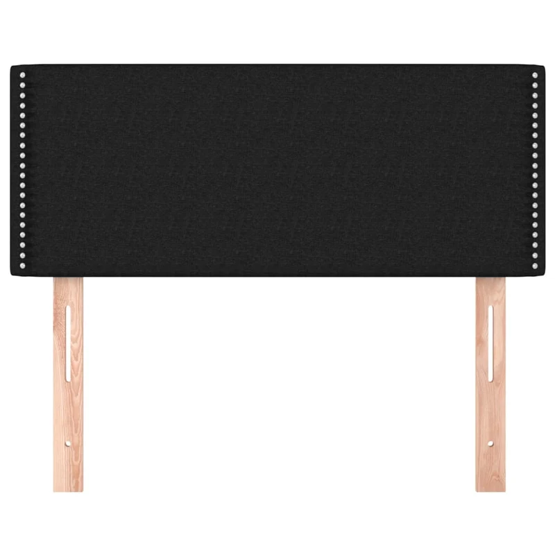 Tête de lit accessoire couchage chambre à coucher meuble 100 x 5 x 78/88 cm tissu noir TDL0202394