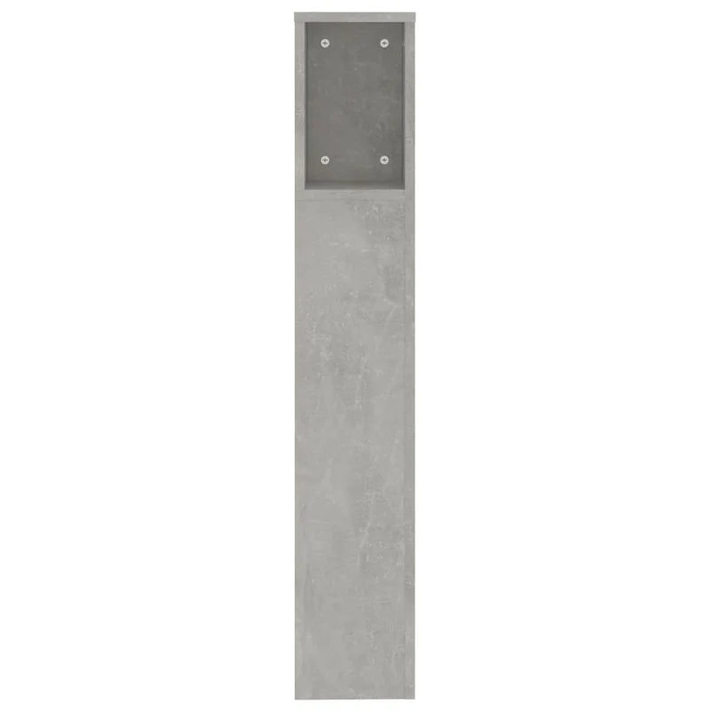 Tête de lit avec rangement accessoire de lit table de chevet étagère 200 x 18,5 x 104,5 cm MDF gris TDL0200032