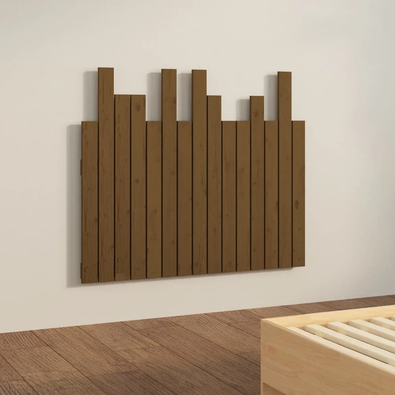 Tête de lit accessoire couchage chambre à coucher meuble murale style palette 95,5 x 3 x 80 cm Bois massif marron clair TDL0202557