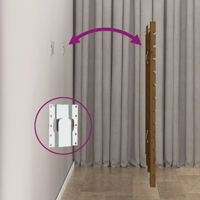 Tête de lit accessoire couchage chambre à coucher meuble murale 96 x 3 x 91,5 cm Bois massif marron clair TDL0202554