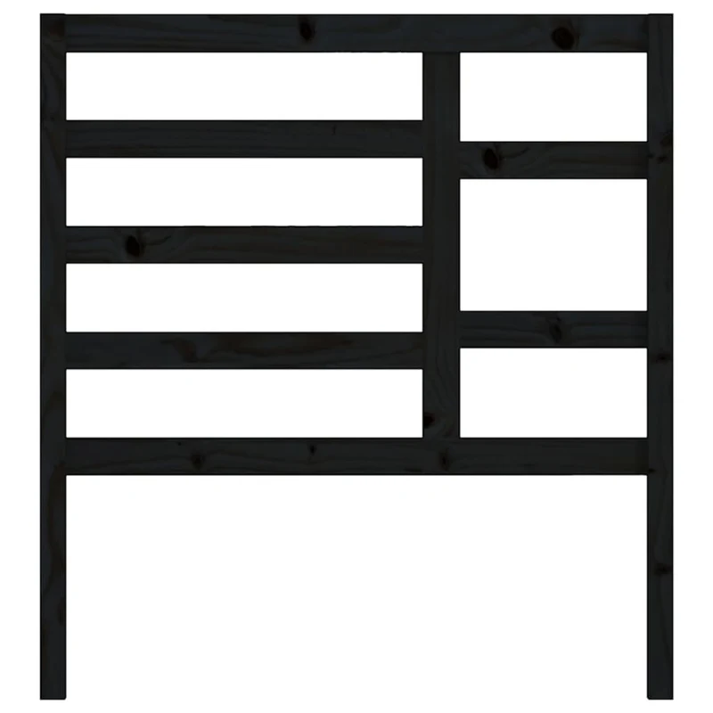 Tête de lit accessoire couchage chambre à coucher meuble 106 x 4 x 104 cm bois de pin noir TDL0202357