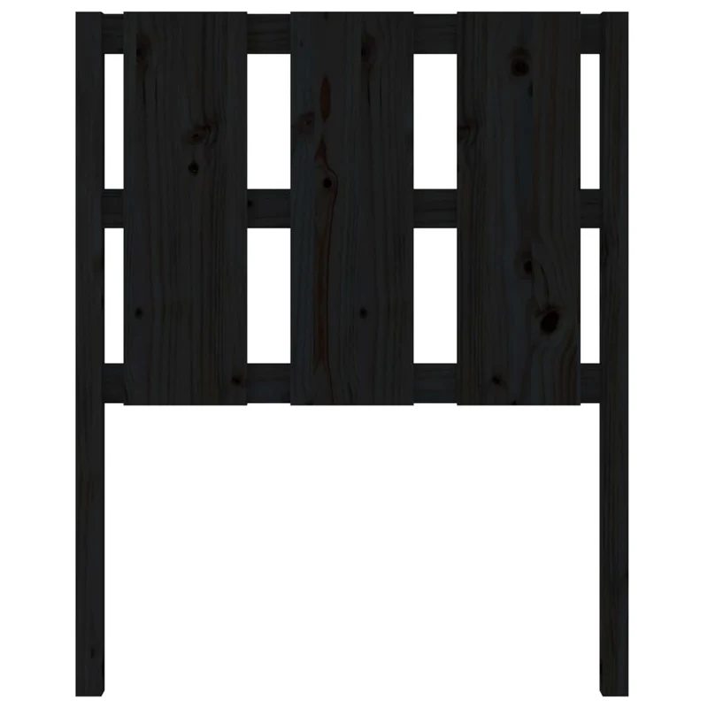 Tête de lit accessoire couchage chambre à coucher meuble 80,5 x 4 x 100 cm bois de pin noir TDL0202126