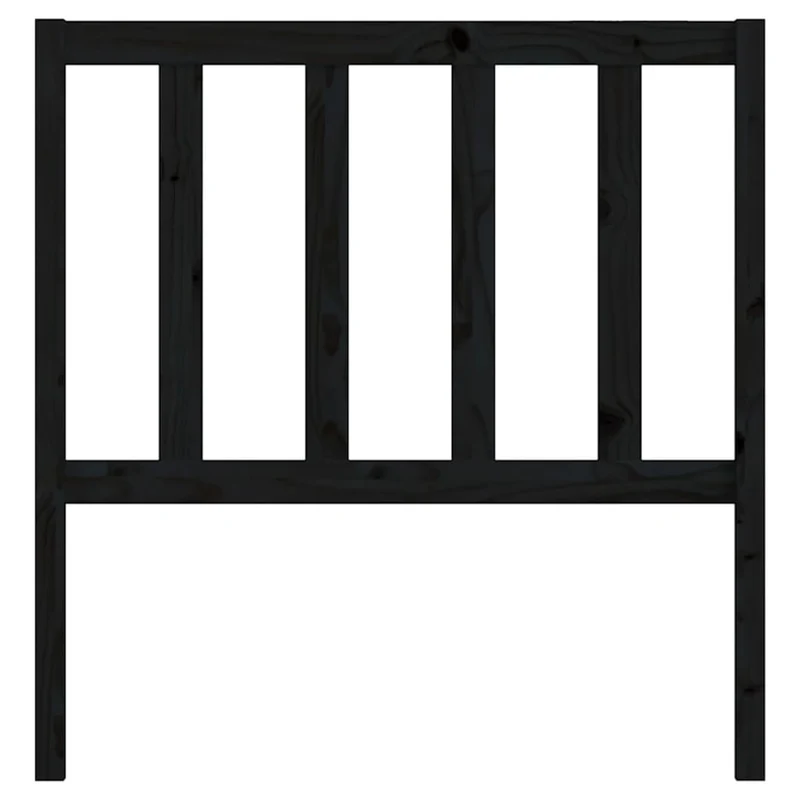 Tête de lit accessoire couchage chambre à coucher meuble 81 x 4 x 100 cm bois de pin noir TDL0202093
