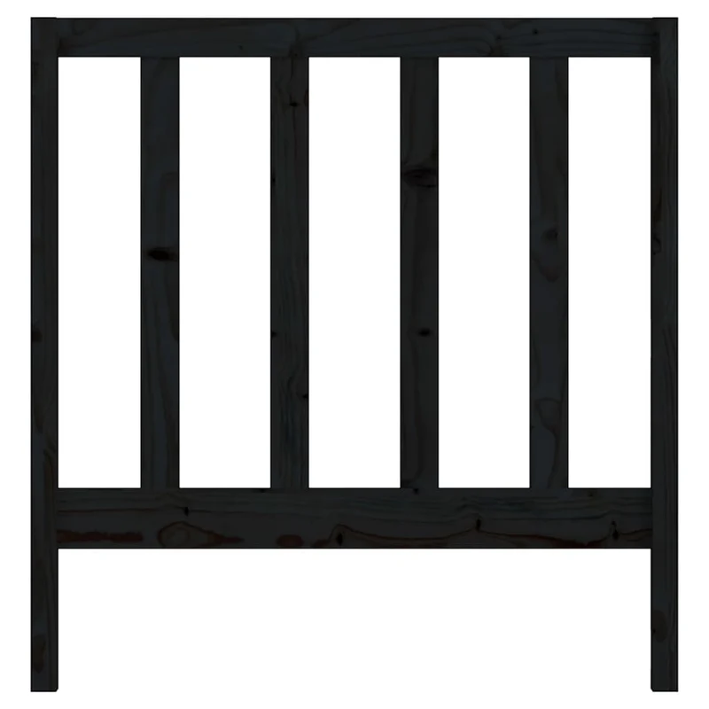 Tête de lit accessoire couchage chambre à coucher meuble 81 x 4 x 100 cm bois de pin noir TDL0202089