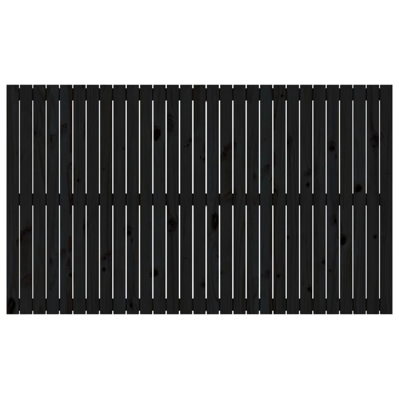 Tête de lit accessoire couchage chambre à coucher meuble murale 185 x 3 x 110 cm bois massif noir TDL0202517