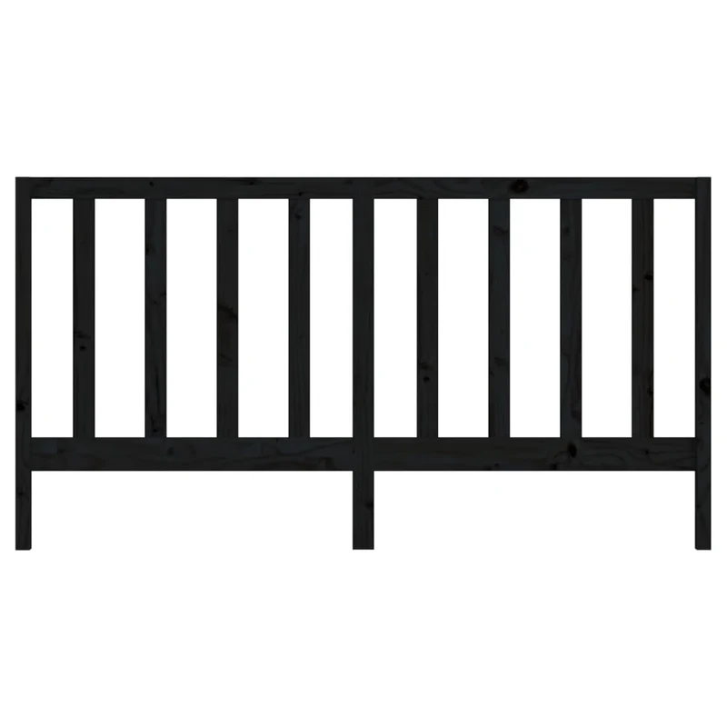 Tête de lit accessoire couchage chambre à coucher meuble 186 x 4 x 100 cm bois de pin noir TDL0202180