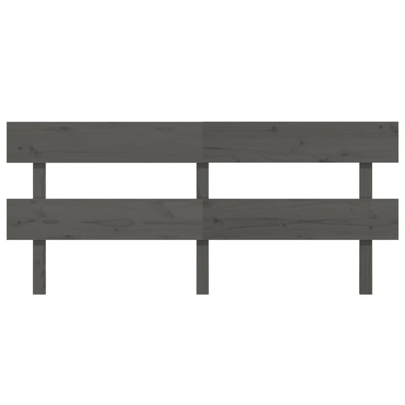 Tête de lit accessoire couchage chambre à coucher meuble 204 x 3 x 81 cm bois de pin gris TDL0203340