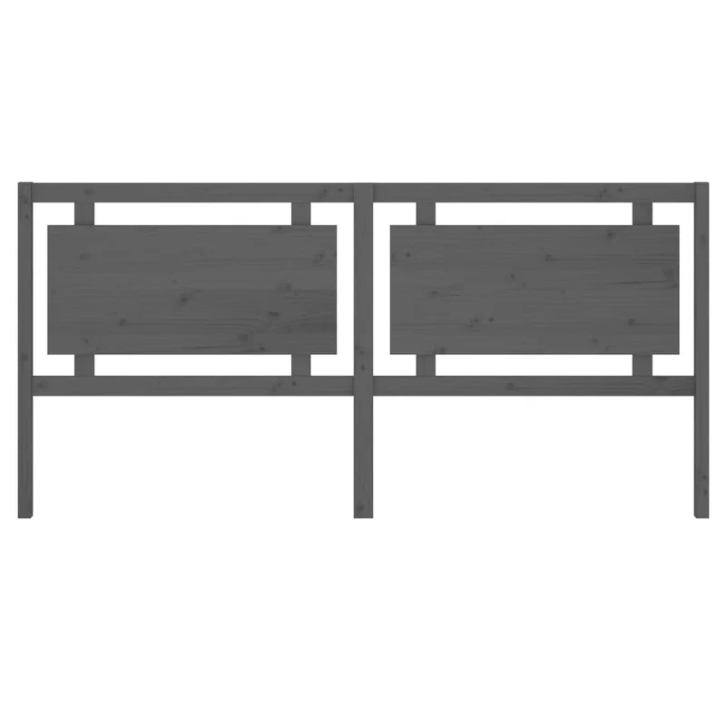 Tête de lit accessoire couchage chambre à coucher meuble 205,5 x 4 x 100 cm bois de pin gris TDL0203336