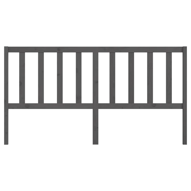 Tête de lit accessoire couchage chambre à coucher meuble 206 x 4 x 100 cm bois de pin gris TDL0203327
