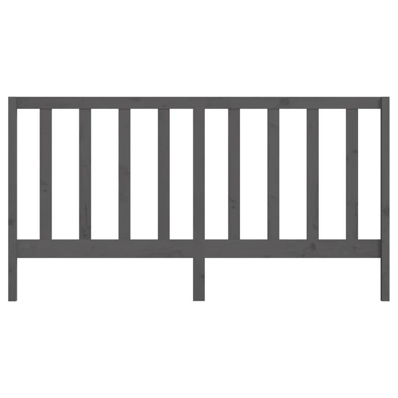 Tête de lit accessoire couchage chambre à coucher meuble 206 x 4 x 100 cm bois de pin gris TDL0203317