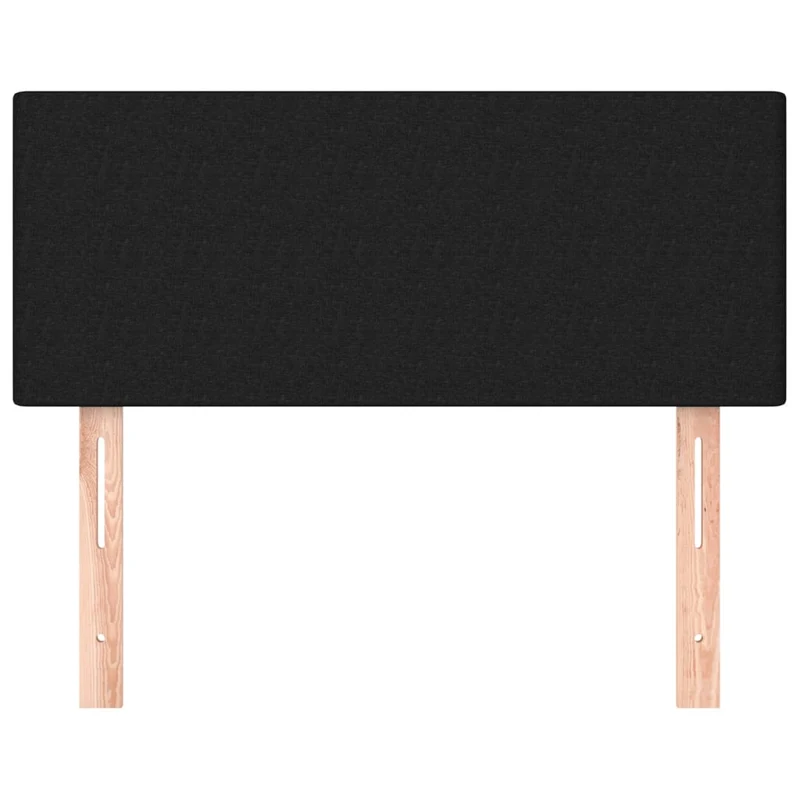 Tête de lit accessoire couchage chambre à coucher meuble 80 x 5 x 78/88 cm tissu noir TDL0202115