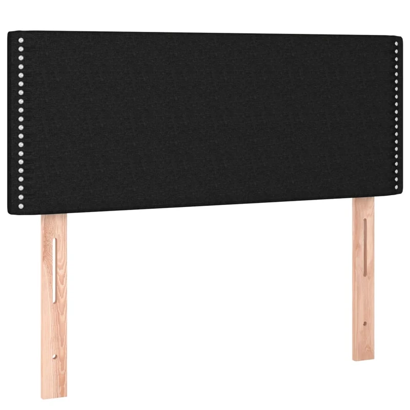 Tête de lit accessoire couchage chambre à coucher meuble 90 x 5 x 78/88 cm tissu noir TDL0202081