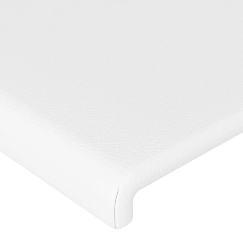 Tête de lit accessoire couchage chambre à coucher meuble à LED 200 x 5 x 78/88 cm synthétique blanc TDL0201932