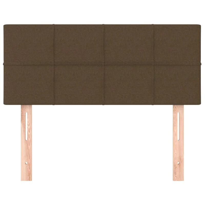Tête de lit accessoire couchage chambre à coucher meuble 90 x 5 x 78/88 cm tissu marron foncé TDL0203123