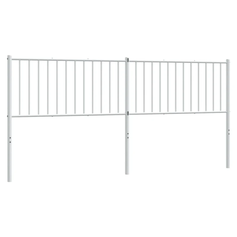 Tête de lit accessoire couchage chambre à coucher meuble 193 cm métal blanc TDL0202466