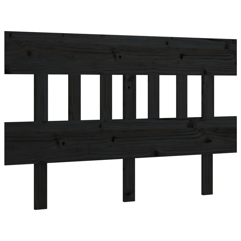 Tête de lit accessoire couchage chambre à coucher meuble 183,5 x 3 x 81 cm bois de pin noir TDL0202198