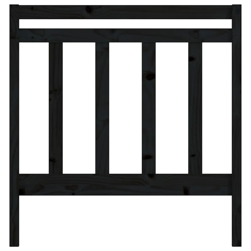 Tête de lit accessoire couchage chambre à coucher meuble 95 x 4 x 100 cm bois de pin noir TDL0202055