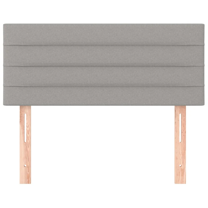 Tête de lit accessoire couchage chambre à coucher meuble 80 x 5 x 78/88 cm tissu gris clair TDL0203218